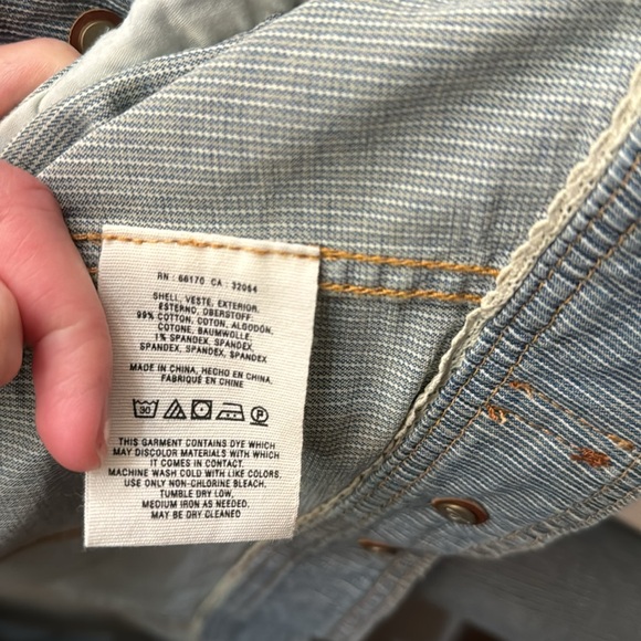 Anthropologie Pilcro and the Letterpress denim railroad stripe jacket - Picture 6 of 7